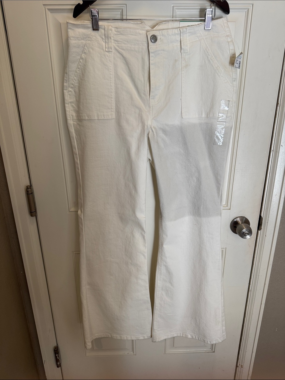 Women's White Flare Jeans